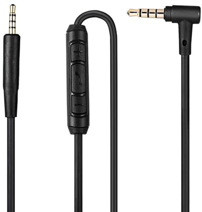 Replacement Audio Cable 3.5mm to 2.5mm, Headphone Cord with Mic Remote | For QuietComfort QC25 QC35 On-Ear, premium wire, practical, tangle free, high quality sound, portable, inline control