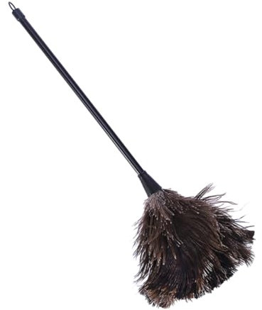 Healvian 3piezas Plumero De Plumas De Avestruz Herramienta De Limpieza Portátil Con Mango Plástico Antideslizante Duster Suave Para Muebles y Uso Diario Hogar