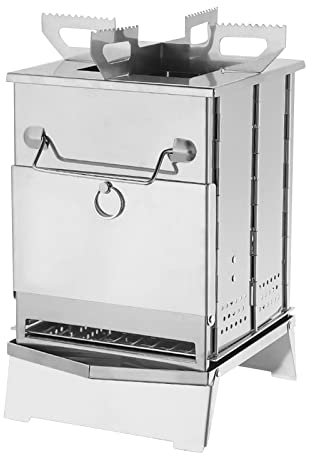 Barbecue portable avec brochettes pliable Mini charbon de bois d'extérieur Camping et pique-nique Grill réchaud
