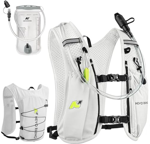 Trinkweste für Damen, Wasserweste, Rucksack, 5 l, klein, leicht, Trinkrucksack, Mini-Weste für Damen, zum Wandern, Trail-Marathon-Rennen (Packung mit 1,5 l Wasserblase)