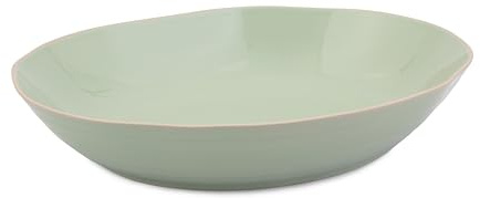 Jamie Oliver Big Love Bowl, Green Organic Shape, Made from Speckled Stoneware, Deep Rustic Bowl for Curries, Salads, Dishwasher, Microwave, Oven-Safe, 39x32CM