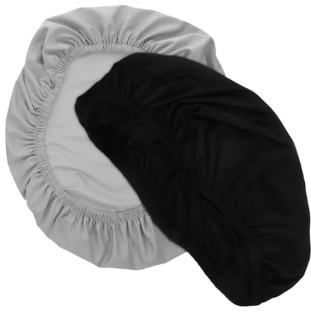 VALICLUD 2stücke Badezimmer Toiletten-wassertankabdeckung Elastische Polyester-schutzhaube Tiefgrau Und Schwarz Schützt Vor Und Schmutz