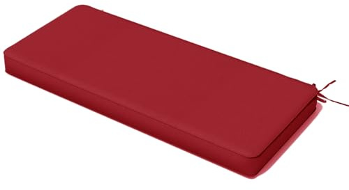 WLXFF 5cm Dicke Wasserfest Bankkissen rutschfeste Sitzbank Polster Kissen Waschbare Sitzkissen Sitzpolster Sitzauflage Bank Gartenkissen, Steppkissen, Doppelkissen Mit ReißVerschluss,No3,160X35X3CM