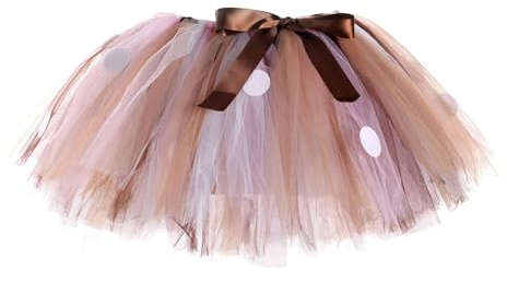 Niños Niños Bebé Recién Nacido Bebé Niña Cosplay Disfraces Bowknot Polka Dot Tutu Falda Curvas Niñas No Buscar Príncipe De Cuento De Hadas, marrón, 2 años