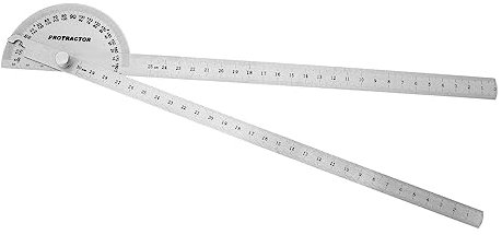 FUNNETOYU Goniometro Angolare Acciaio Inossidabile con Bracci Regolabili per Misurazioni Precise Strumento per Falegnameria e Design Architettonico