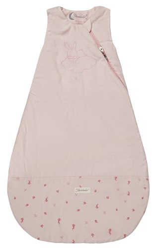 Sterntaler Schlafsack 110 cm Hase Hanni – Mädchen Schlafsack aus Polycotton, wattiert, 1,0 TOG, Hydrocool-Futter, Stickerei, 2‑Wege-Reißverschluss, Kabelöffnung, Quarzrosa, 110 cm