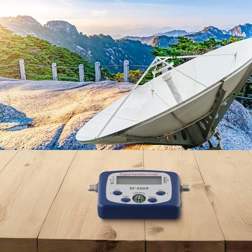 HomeVortex Digital LCD for Satellite Finder TV Signal Strength Meter Dish SF-95DR Tester For Satellite Alignment Television Signal Detection Accurate Reception Measurement