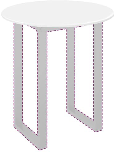 vidaXL Encimera Blanco Brillante 80 x 80 x 1,5 cm Madera contrachapada, Mesa Redonda Elegante, diseño Minimalista, Superficie Ideal para Comer, Madera Resistente, Acabado Suave