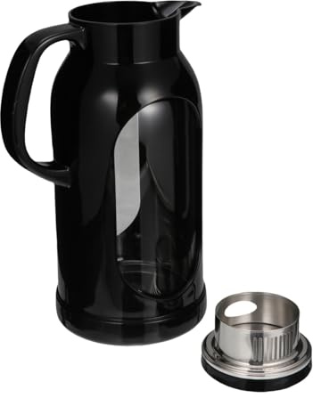 DOITOOL Jarra de Vidrio Transparente con Tapa Antigoteo y Asa Ergonómica Botella de Agua Grande para Uso Doméstico y Reuniones Tetera de Resistente para Bebidas Frías