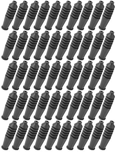 KIMISS V Brake Cable Bicycle Noodle Sleeves - 50Pcs Rubber Dustproof Cover for Mountain Bikes and Folding Bicycles