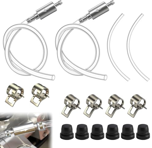 VBGURR Bremsenentlüftungsschlauch, Kupplung Entlüftungsschlauch Kit | Brake Bleeding Kit mit Einwegventil, Universal Motorrad Auto Kupplungsbremsen Bremsenentlüftungsgerät Werkzeug für PKW