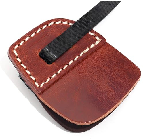 yeeplant Bågskytte, fingerskydd, läder 3-fingerflik (7,5 cm x 6,5 cm), traditionell Recurve-bågskyttehandske med justerbar rem, handgjorda fingerskydd för barebow bågskytte