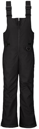 Wantdo Boy's Winter Casual Ski Suit Outdoor Recreation Pants Fishing Bib Camping Overall Black 8