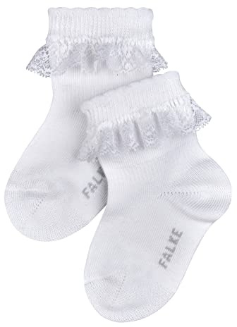 FALKE Romantic Lace B So algodón lisos 1 par, Calcetines Unisex bebé, Blanco White 2000, 80-92