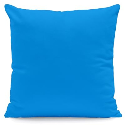 Hans-Textil-Shop Kissenbezug 35x55 cm Türkis Uni – 100% Baumwolle Linon, Made in Europe – Kissenhülle mit Reißverschluss für Sofakissen & Couchkissen