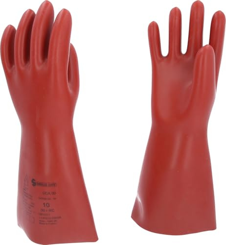 KS Tools 117.0084 Elektriker-Schutzhandschuh mit mechanischem- und Wärmeschutz | Größe 10 | Klasse 00 [500 V] | rot