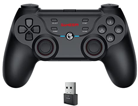 GameSir T3s manette pc sans fil, 2.4G Manette sans Fil Contrôleur de Jeu Joystick, Turbo et Dual Vibration et Compatible pour PC, Téléphones Android et iOS iPhone, Android Smart TV, TV Box