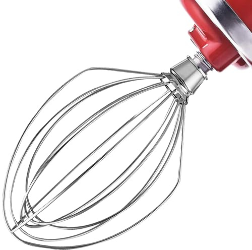 Arcets Edelstahl Peitsche K5AWW für Kitchenaid Schneebesenaufsatz, Mixer-Aufsätze passend für KitchenAid Kippkopf-Standmixer, Eiercreme-Rührer, Mehlkuchen-Schneebesen (Größe 5QT / 4,8L)