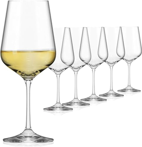 Sahm Weißweingläser Set 6 Stück - 360 ml Weissweingläser - Allrounder Gläser 360 ml - Wassergläser Set - Weißweingläser, Rotweingläser & Aperitifgläser Gläser