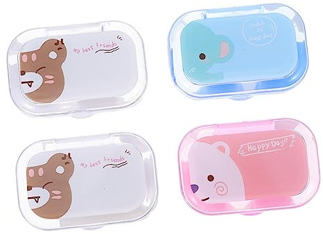 FRCOLOR Cosmetic Lens Containers Protectors Mixed Style Portable Lens Box for Contacts Lenses Storage Box Use Color Style