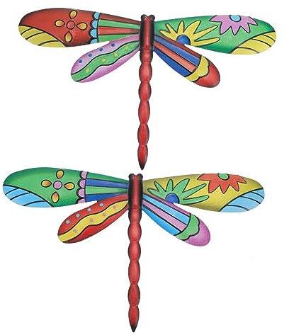 IMIKEYA 2pcs Elegant Iron Pendant Dragonfly Decors Easy to Use for Home and Garden Wall Decor