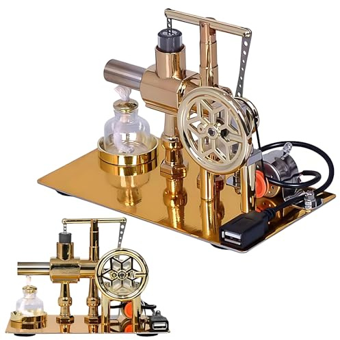 Heißluft-Stirlingmotor-Motor – Dampfmaschinen-Modellbausatz für Erwachsene und Studenten, pädagogischer Spielzeuggenerator für Kinder ab 18 Jahren, Physiklernen, Phantasieentwicklung und