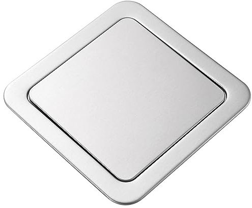 Cestino Per Rifiuti Da Scrivania Quadrato, Pattumiera In Acciaio Inox Con Sportello Automatico Incorporato, Cestino Per Rifiuti Da Incasso Per Piano Di Lavoro Della Cucina Per Anta Dell'Armadio, Bagn