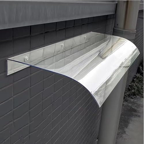 Tenda a baldacchino per esterni, in policarbonato trasparente, silenziosa, versatile, per cassette postali e biciclette (40 x 60 cm)