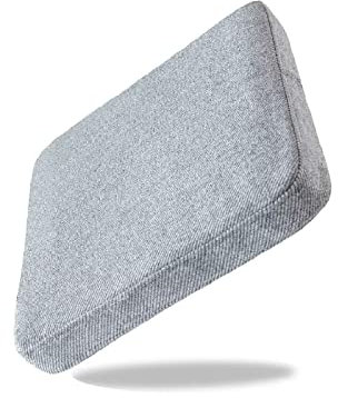 2-Pack Seat Cushions 40x40cm, Non-Slip Square Dining Chair Pads, 6cm Thick Upholstered Kitchen Stool Covers with Zipper, Gray