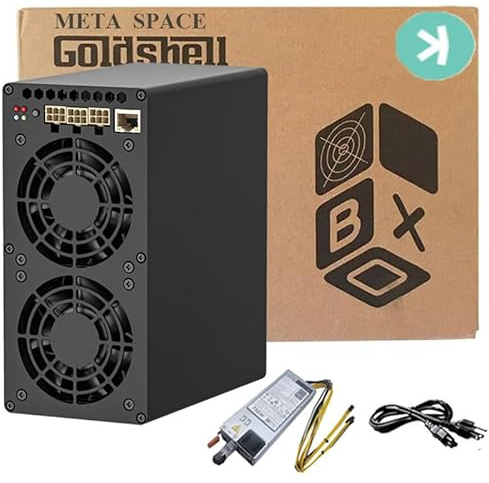 Goldshell KA Box Pro 1.6Th/s Kaspa Miner 600W Crypto KAS Miner - Máquina minera ASIC Kaspa Miner Goldshell KAS Miner Box con fuente de alimentación de 110V-240V y cable