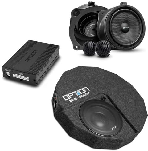 Option Sistema audio DSP V3 compatibile con Opel Astra L (dal 2022) con sistema audio standard – 100% Plug & Play con amplificatore DSP, subwoofer ruota di scorta e altoparlante frontale