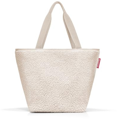 reisenthel shopper M in teddy sand – Geräumige Shopping Bag und edle Handtasche in einem – Aus wasserabweisendem Material