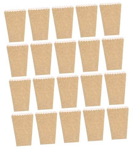 Toyvian 50 Stück Papier Popcorn Boxen aus Karton Rechteckige Snackbehälter für Party Supplies Hochzeit Geburtstag Babyparty Wiederverwendbar Lebensmittelecht Stabile Geschenkverpackung