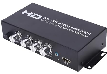 SENECESLI Amplificatore Audio Stereo, Amplificatore Stereo a 2 Canali, Amplificatore di Potenza Max 80 Wx2 Uscite, Amplificatore Bluetooth per Altoparlanti Domestici, Karaoke, (Spina UE (220-240 V))