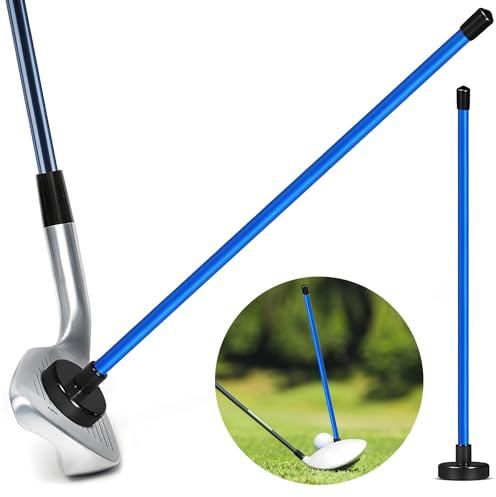 Golf Alignment Rods, Professional Magnetic Golf Alignment Stick, Lightweight Swing Trainer & Lie Angle Calibration Tool, Visualize and Calibrate Your Golf Shot, Perfect Practice Accessory, Blue