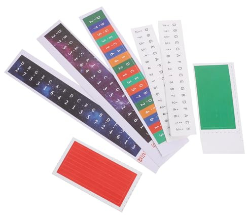 JECOMPRIS Accessoires Piano à Pouces 5 Ensembles d'Autocollants Notes de Musique Colorés Étiquettes Réutilisables, Adaptés à L'Apprentissage des Débutants Style Aléatoire
