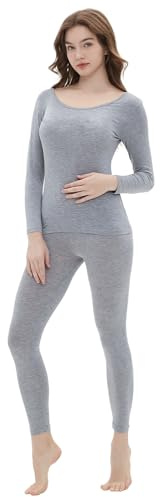 Vinconie Thermounterwäsche Damen U-Außchnitt Thermoshirt Thermoleggins Dünn