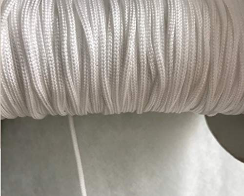 2MM ROMAN BLIND NYLON CORD WHITE STRING CURTAIN, LIGHT SWITCH, FANS (10m)
