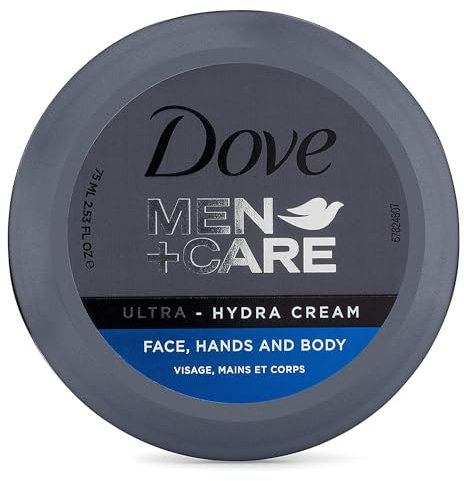 DOVE MEN + CARE Ultra Hydra Cream - Moisturising Effect for Face, Hands, Body - Suitable for All Skin Types, 75 ml