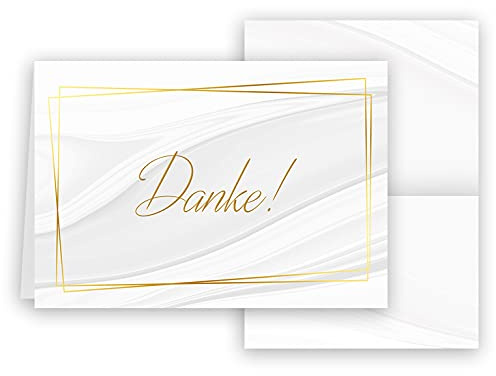 10 Danksagungskarten mit Umschlag Danke Dankeskarte Klappkarten Dankeschön Hochzeit Feier Jubiläum Freude Trauer Trauerkarten Danksagungskarte Anteilnahme Geschäftlich stilvoll