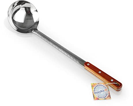 ZARENHOFF Schaumlöffel Schöpflöffel mit Holzgriff Schöpfkelle Suppenkelle für Plov Шумовка узбекская (48 cm Schöpfkelle)