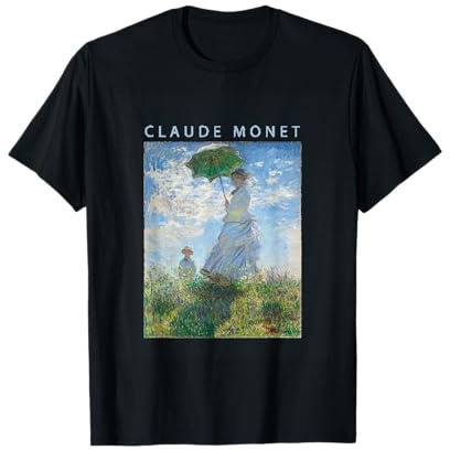 Claude Monet Funny T-Shirt Art Parasol, Impressionnisme, Peinture, Hommes, Femmes, Vêtements drôles, Art, Cadeau, Peinture à l'huile T-Shirt