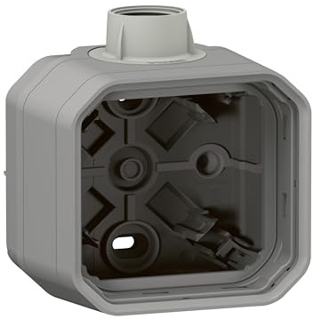 LEGRAND, Plexo 069656L Wet Room Surface-Mounted Box 1-Way ISO 20 Cable Access Grey
