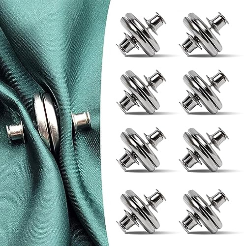Tadipri Magnetische Vorhang Raffhalter Edelstahl 8 Stück, Vorhang Raffhalter Schnallen Holdbacks Halter Haken Clip Für Zuhause Schlafzimmer Büro Dekorativer Vorhang
