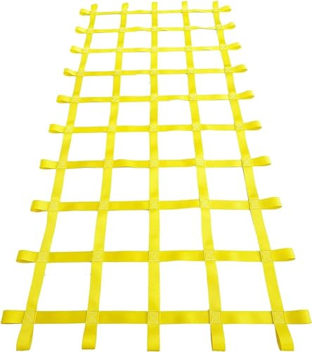 JSY Kletternetz, Sicherheitsseil, Leiternetze zur Verbesserung der Gleichgewichtsfähigkeit von Kindern und Erwachsenen, körperliches Training, 3,9 x 6,6 Fuß for Spielplatz Baumhaus