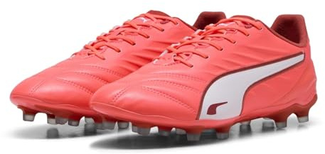 PUMA Unisex King PRO Firm Ground/Artifical Ground Football Boots, Glowing Red-PUMA White-Red Fire, 9 UK