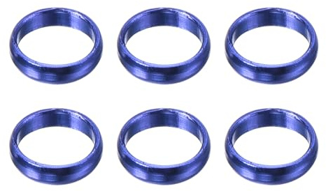 YOKIVE 6 Stück Dart Schaftringe, Innen Außen Aluminium Dart O-Ring Zubehör | Heim, Club, Nylon Und Plastik Schäfte (Blau)