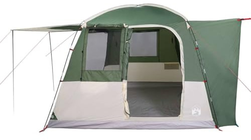 vidaXL Biltält 4 personer grön vattentätt, tält, trädgårdstält, friluftsskydd, campingtält, campingskydd, trädgårdsskjul, vattentätt tält, 4-mannatält