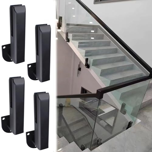 Garde Corps Verre Balustrade De Robinet De Clôture De Piscine En Verre De 21 Cm De Haut, Support De Pince En Verre Monté Sur Le Côté De L'escalier, Clip De Fixation D'entretoise De Garde-corps En Verr