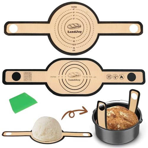 Tappetino da forno in silicone per forno olandese, tappetino da forno per pane, antiaderente 2 PCS, facile da pulire,tappetino per pasta con tagliapasta